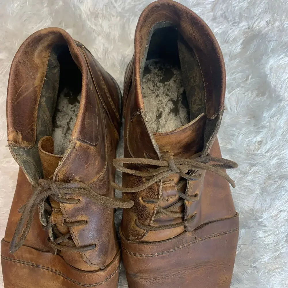 Timberland Brown Leather Boots Sz 11.5M Chukka Style 37500 6828